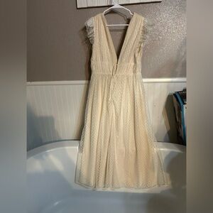 Lulu's Cream Polka Dot Dress